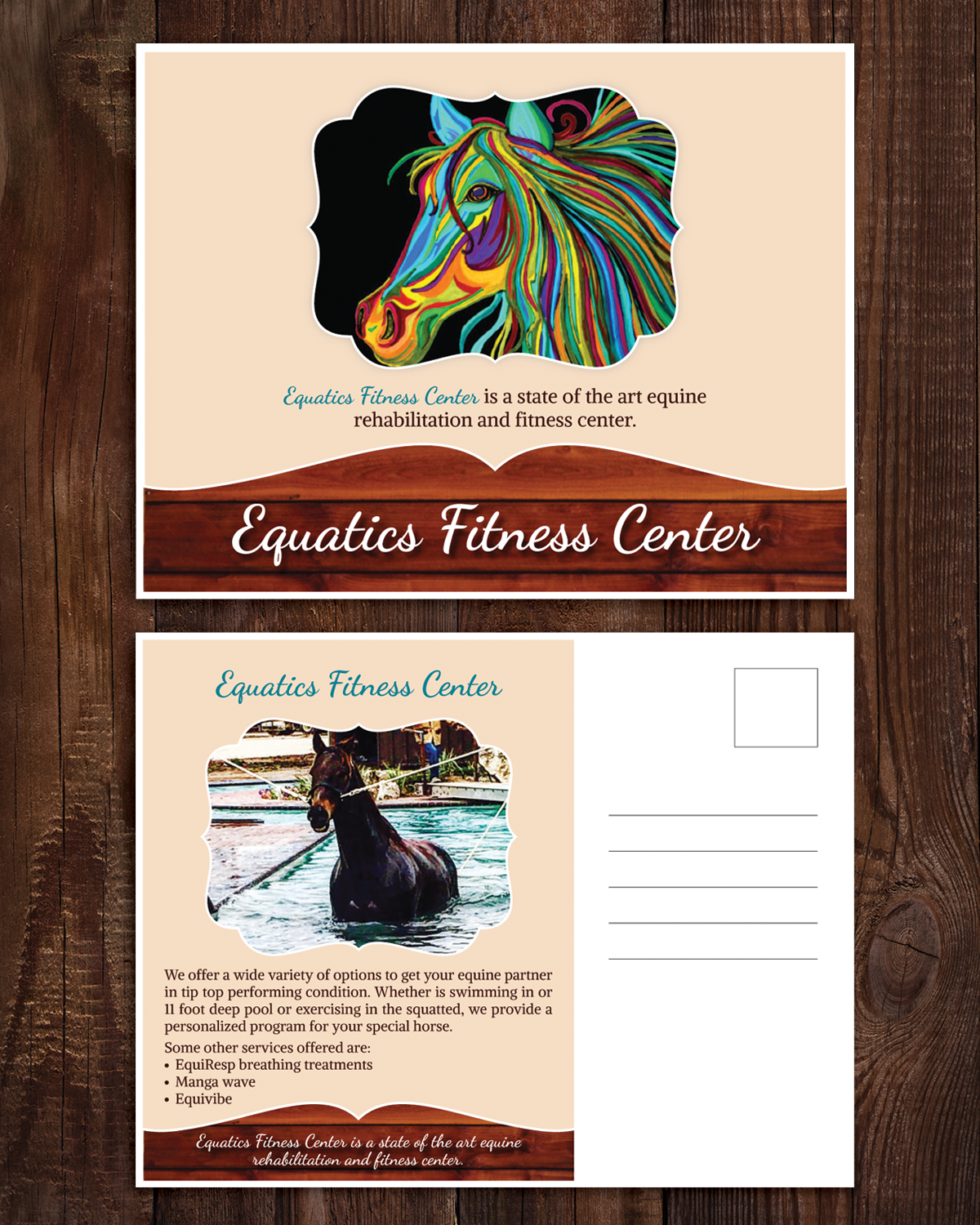 Diseño de Postal por mehandzic.j para Fithorse by Equatics Fitness Center | Diseño #10026568