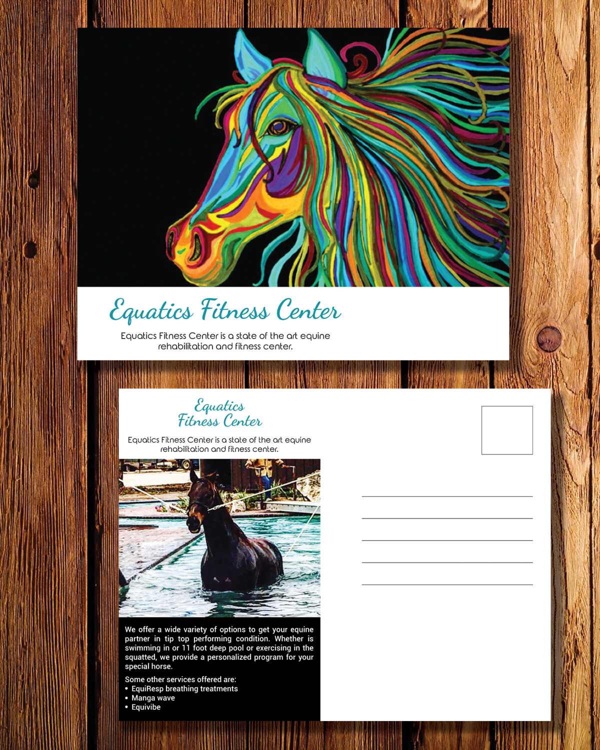 Postcard Design by mehandzic.j for Fithorse by Equatics Fitness Center | Design #9993188