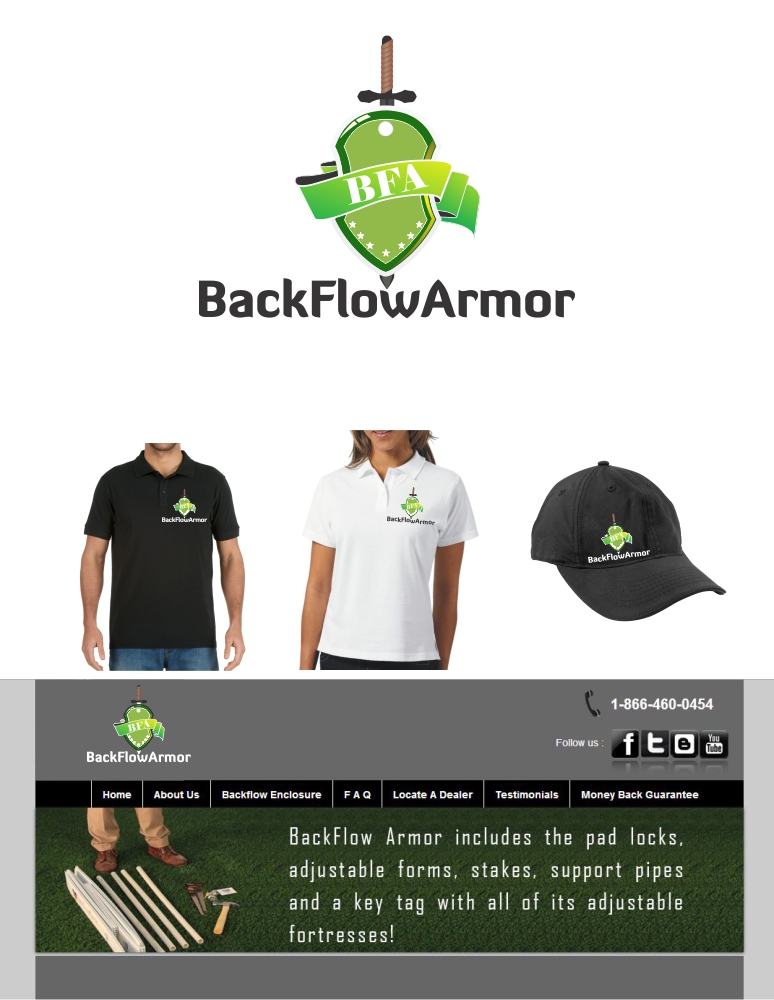Logo Design by Monimonzy for BACKFLOW ARMOR | Design #2152510
