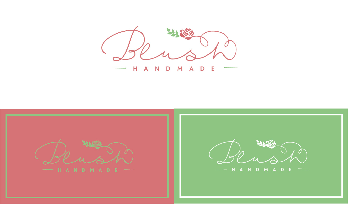 Logo Design by Birdcage for Blush Handmade | Design #9903726