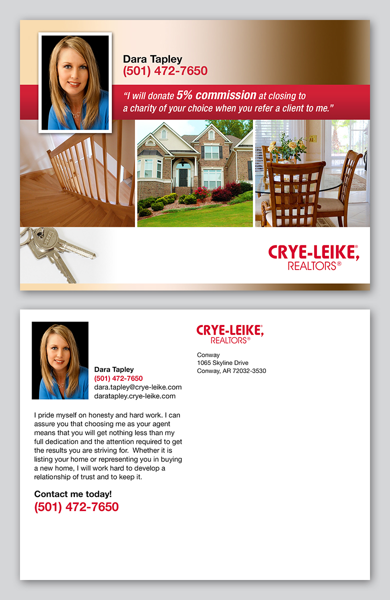 Postcard Design by Ryan for Crye-Leike Realtors Conway | Design #9887974