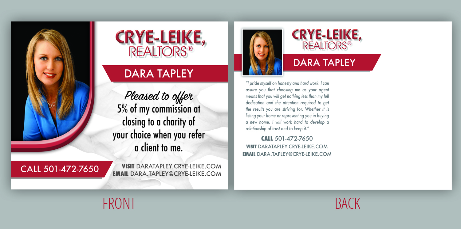 Postcard Design by KristenSBDesigns for Crye-Leike Realtors Conway | Design #9875187