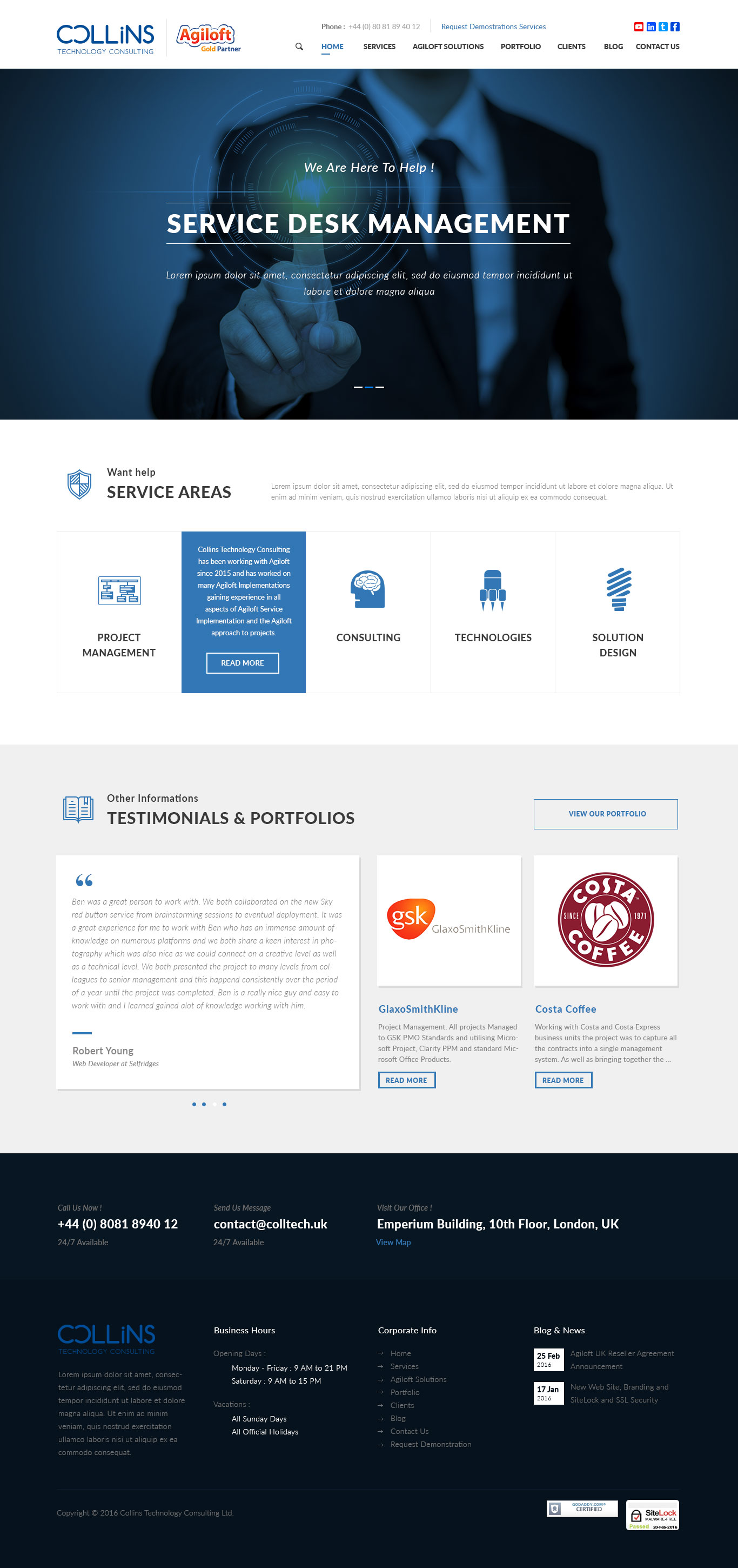 Diseño Wordpress por Monoxine para Collins Technology Consulting Ltd.  | Diseño #9891195