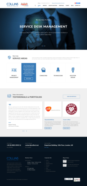 Diseño Wordpress por Monoxine para Collins Technology Consulting Ltd.  | Diseño: #9891195