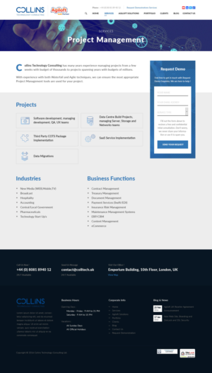 Design Wordpress par Monoxine pour Collins Technology Consulting Ltd.  | Design : #9897690