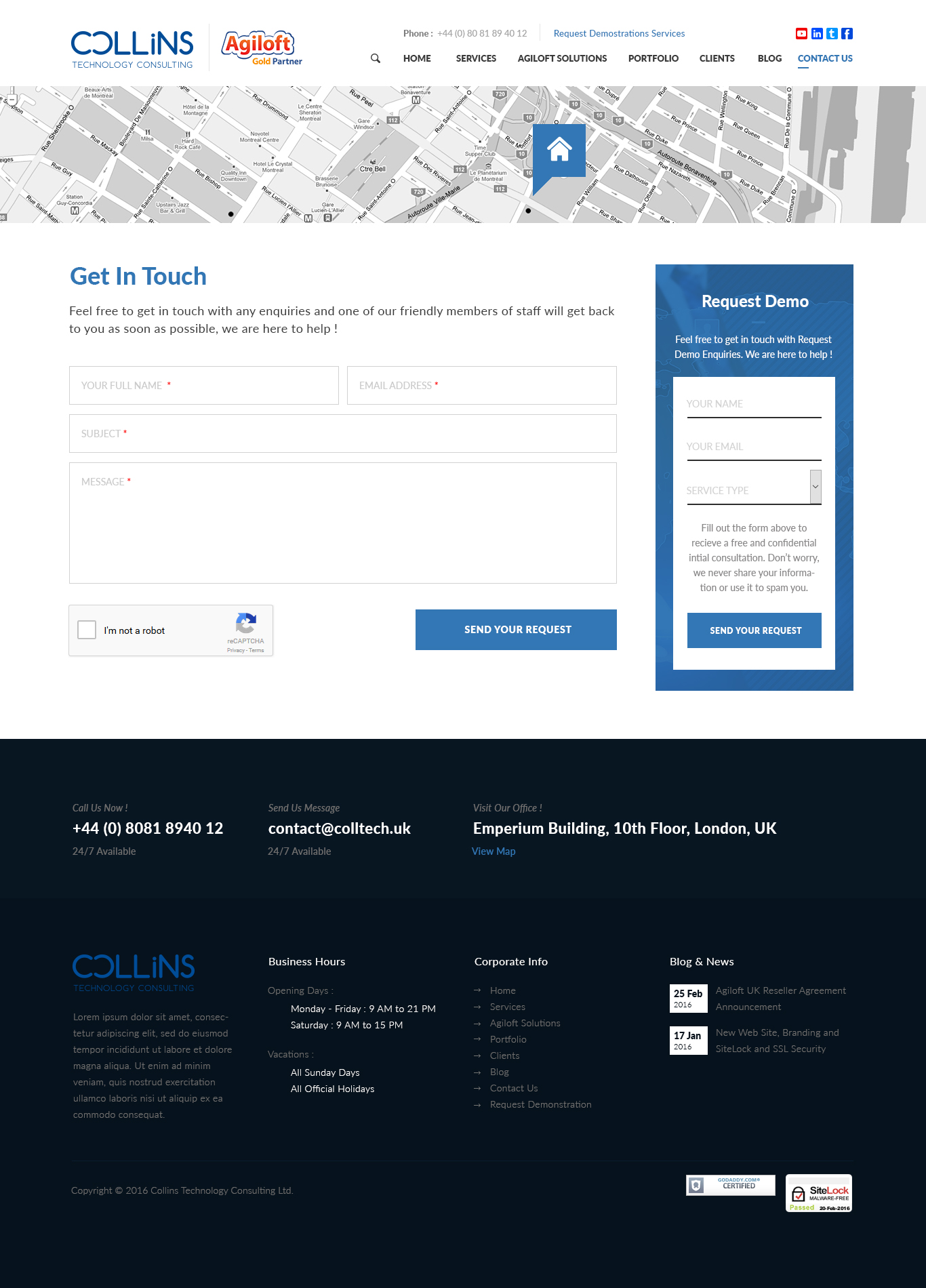 Wordpress Design by Monoxine for Collins Technology Consulting Ltd.  | Design #9897691
