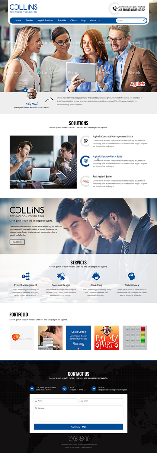 WordPress-Design von RupalTechno für Collins Technology Consulting Ltd.  | Design #9909040