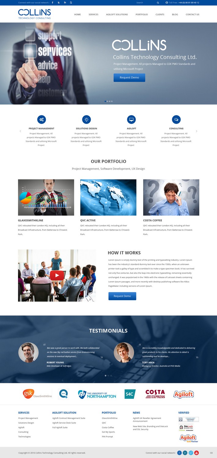 Diseño Wordpress por pb para Collins Technology Consulting Ltd.  | Diseño #9885013