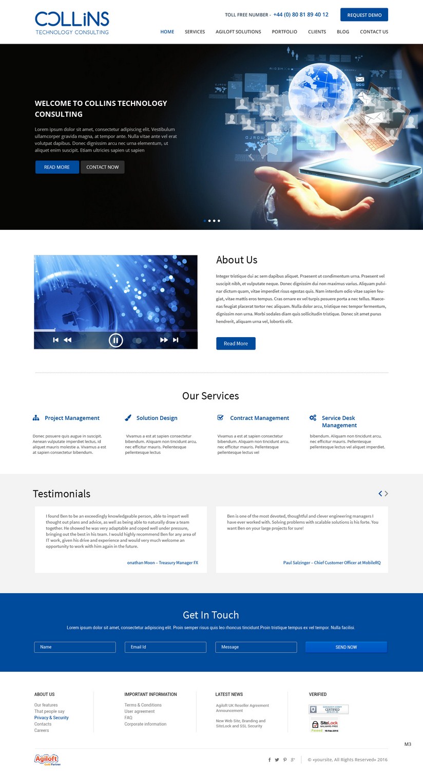 Wordpress Design by pb for Collins Technology Consulting Ltd.  | Design #9885014