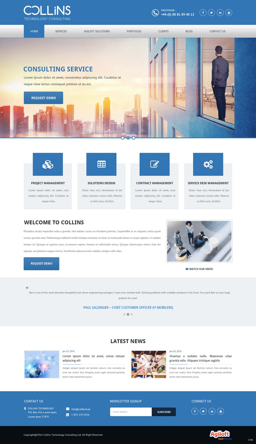 Wordpress Design by pb for Collins Technology Consulting Ltd.  | Design #9885015