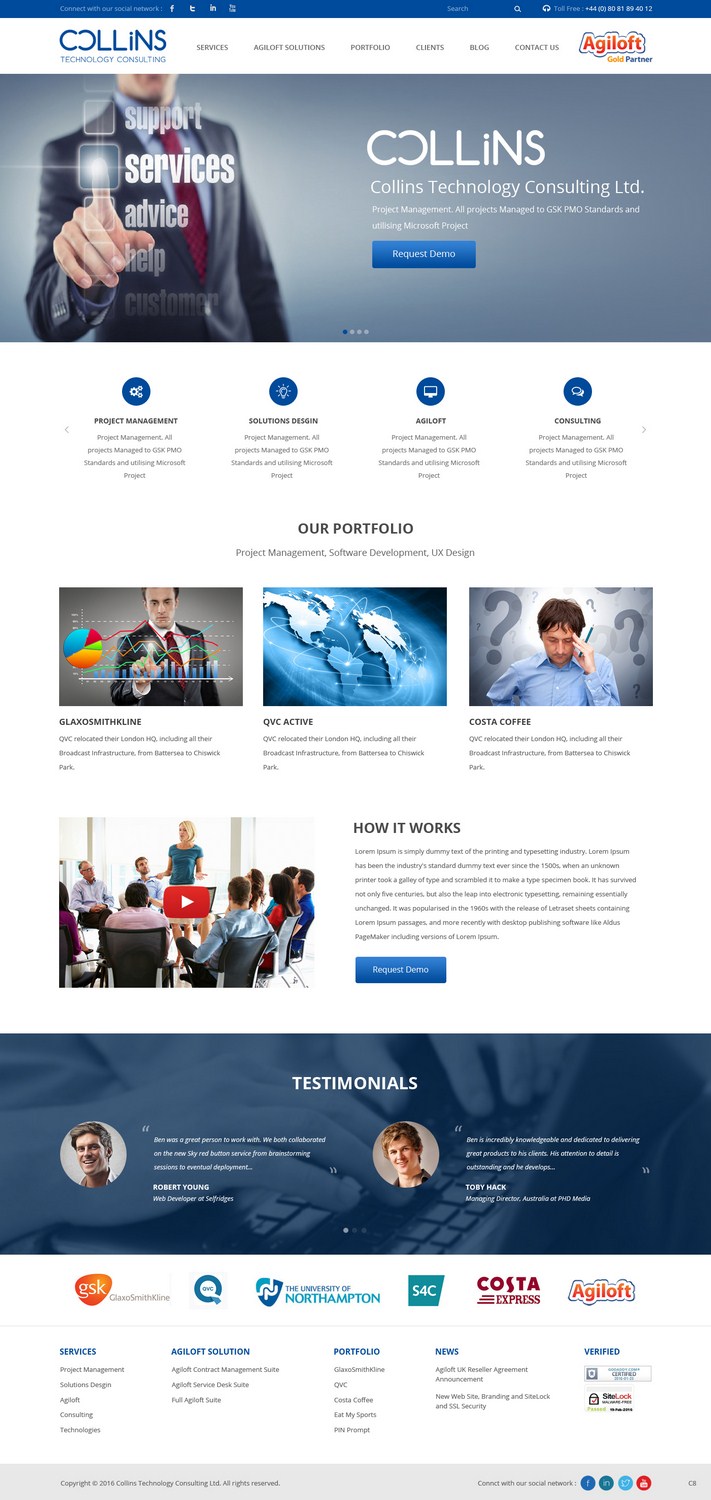 Wordpress Design by pb for Collins Technology Consulting Ltd.  | Design #9907495