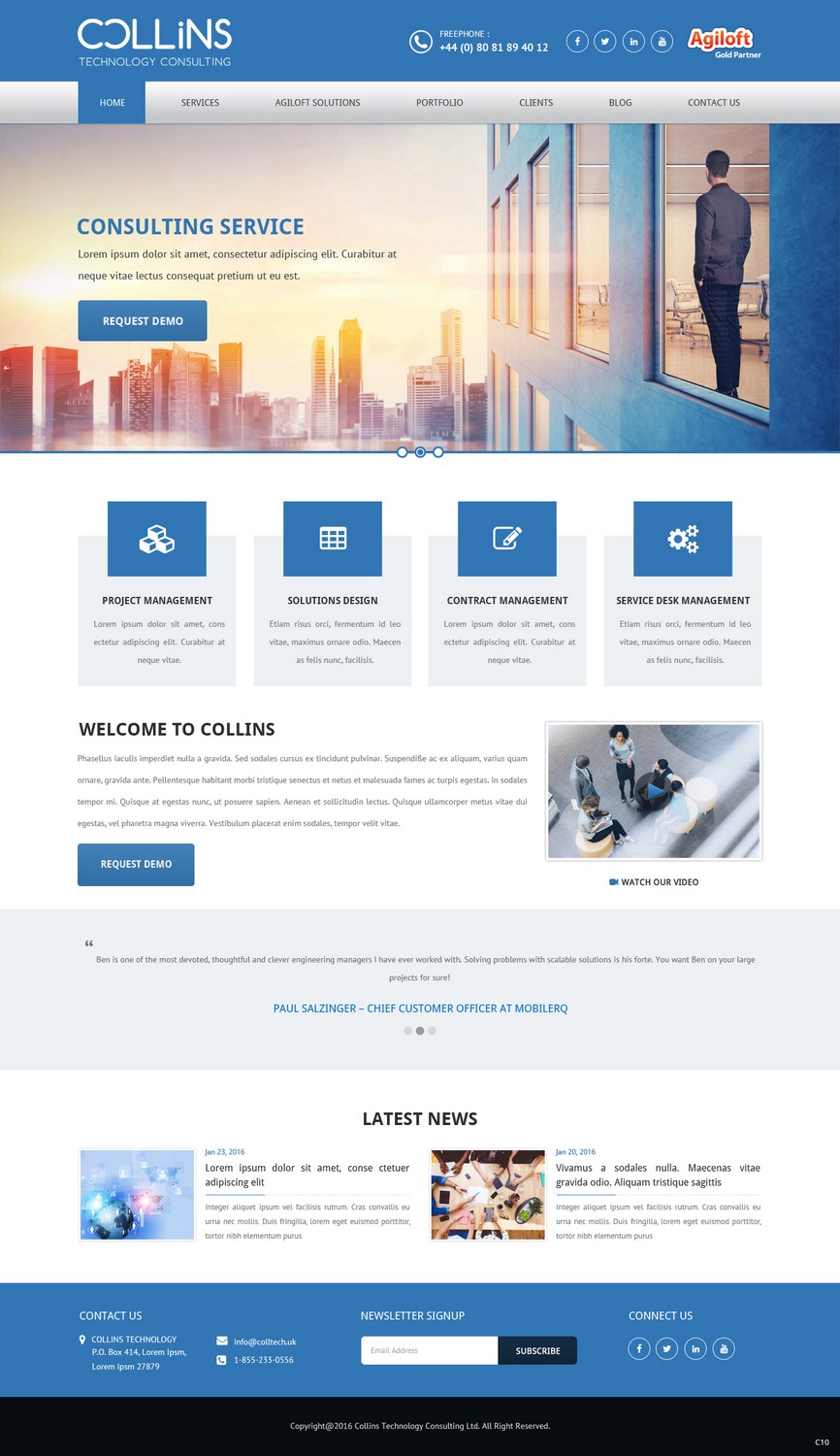 Wordpress Design by pb for Collins Technology Consulting Ltd.  | Design #9907496