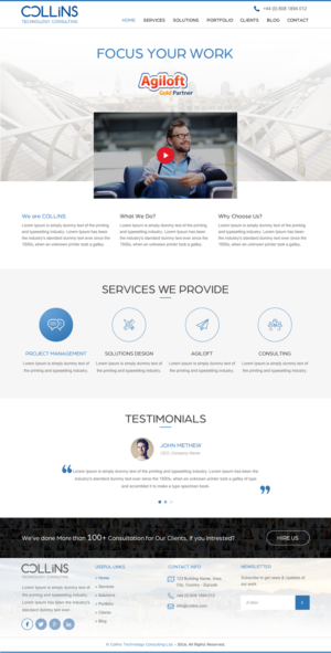 Diseño Wordpress por rightway para Collins Technology Consulting Ltd.  | Diseño: #9911768