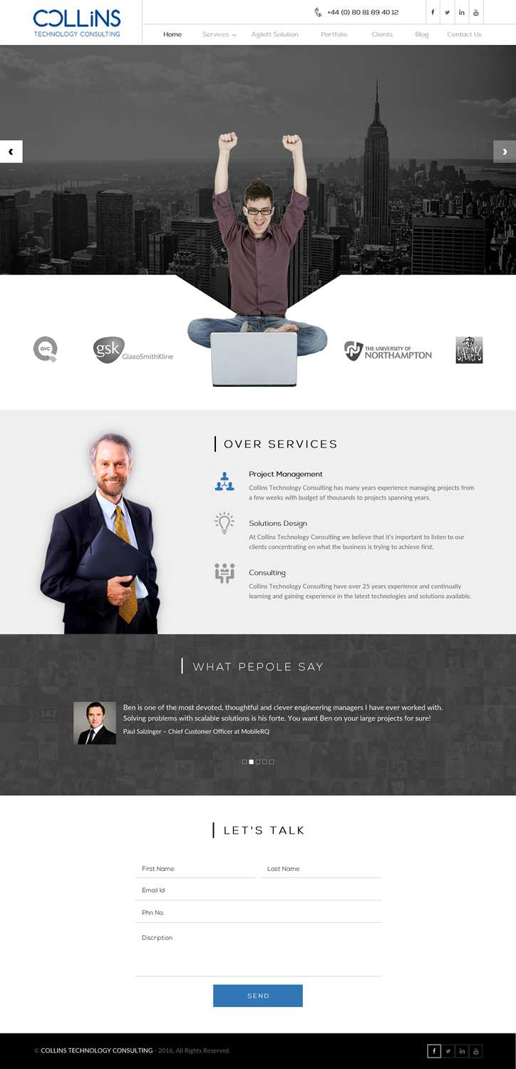 Wordpress Design by rightway for Collins Technology Consulting Ltd.  | Design #9911828