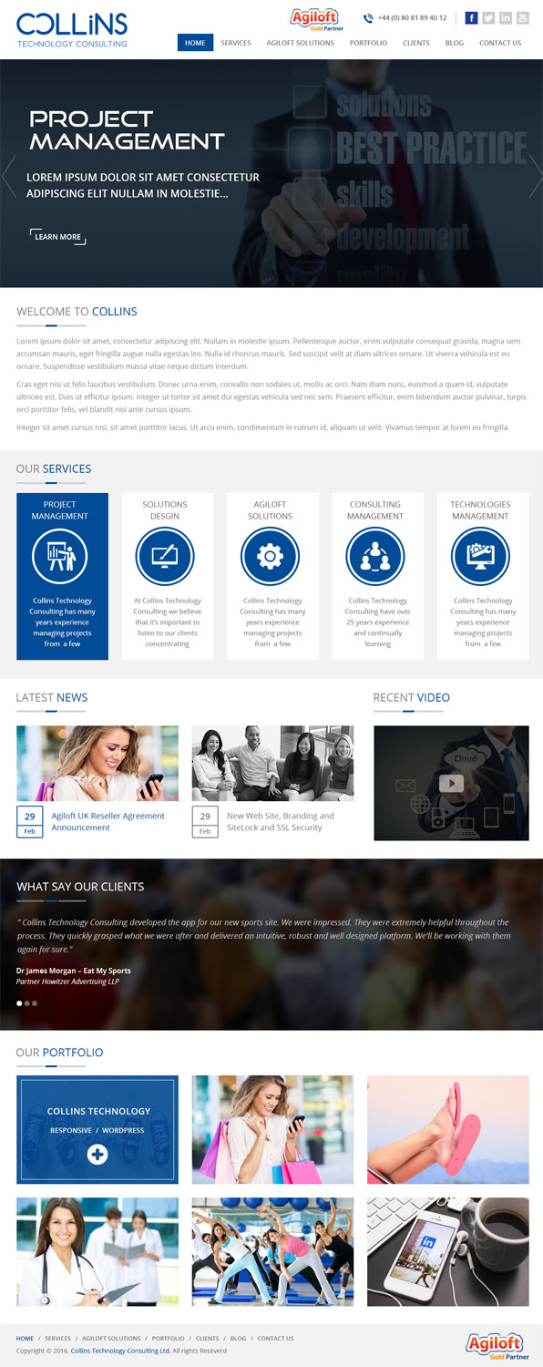 Diseño Wordpress por Creative Usha para Collins Technology Consulting Ltd.  | Diseño #9884018