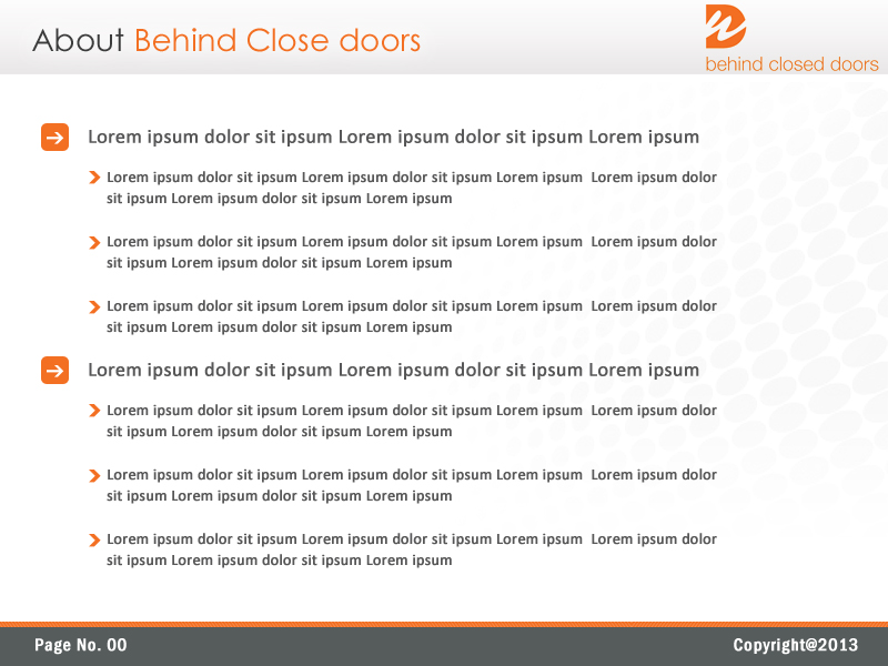 Design de PowerPoint par Best Design Hub pour Behind Closed Doors | Design #2162983
