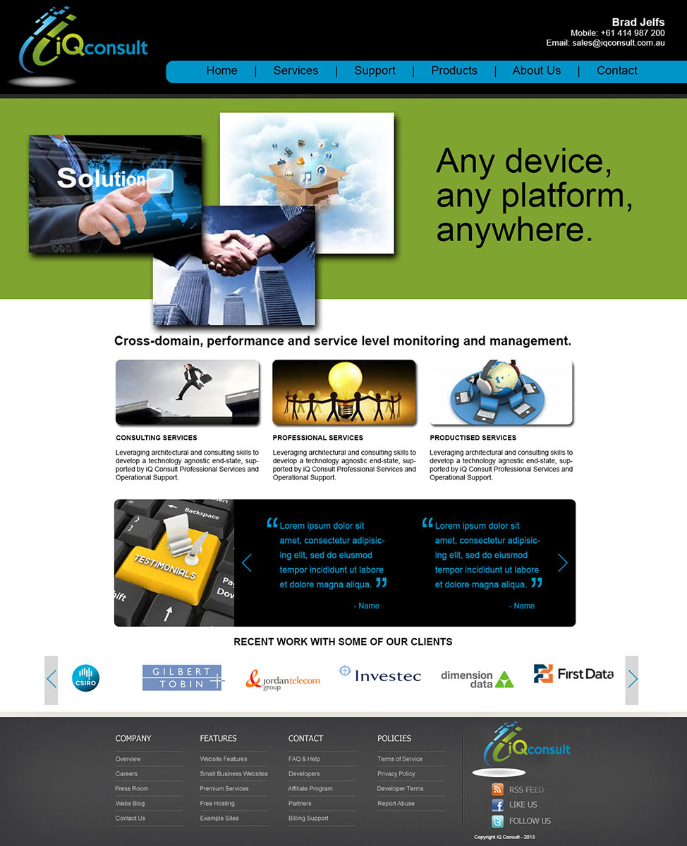 Web Design by noelopan1955 for iQ Consult | Design #2130375