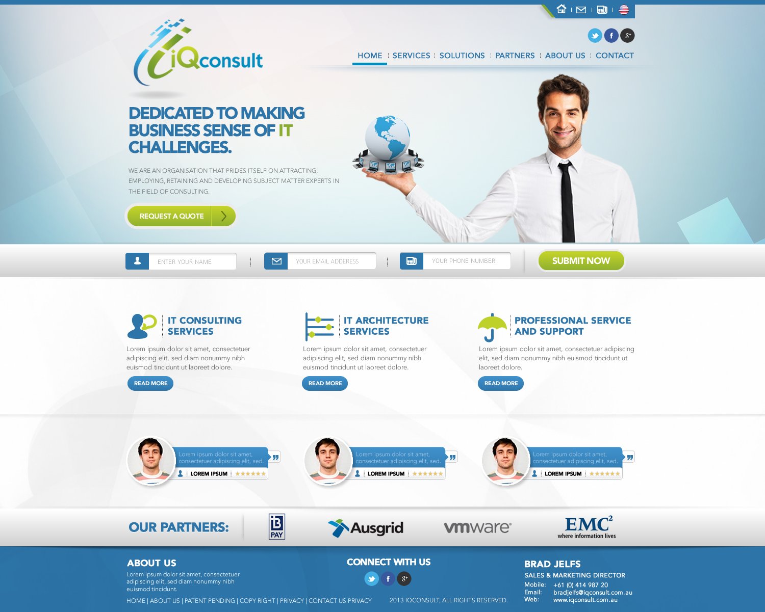 Web Design by TechWise for iQ Consult | Design #2177931