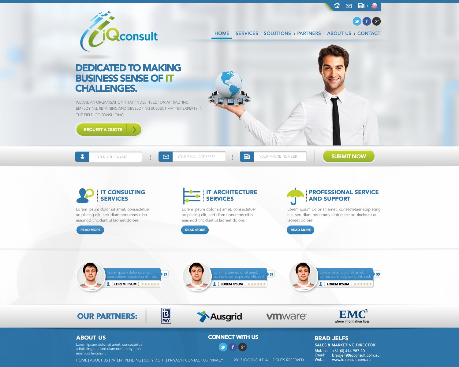 Web Design par TechWise pour iQ Consult | Design #2177935