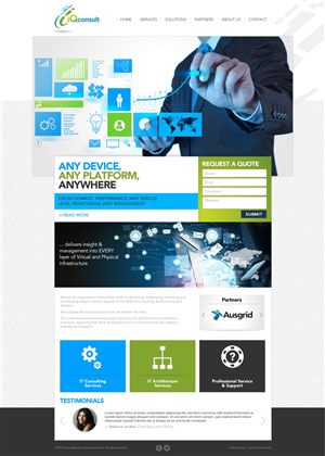 Web Design by TechWise for iQ Consult | Design #2179392