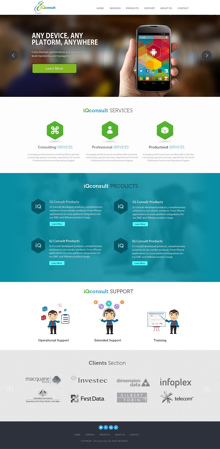 Web Design by Oxygen Creatives for iQ Consult | Design #2169510
