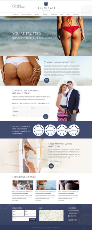 Landing Page-Design von pb für Illuminate Plastic Surgery, Inc. | Design: #10012864