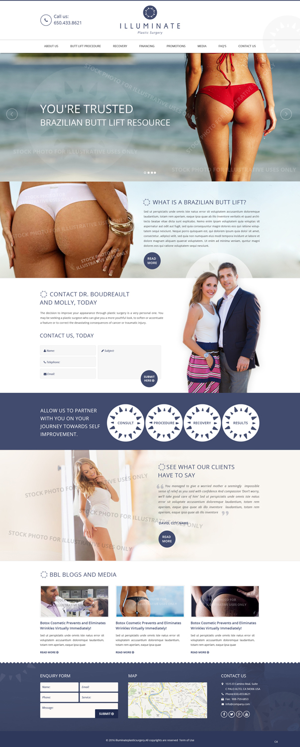 Landing Page Design by pb for Illuminate Plastic Surgery, Inc. | Design #10012866