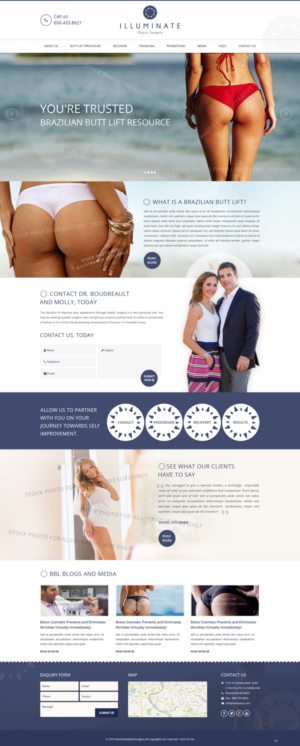 Landing Page Design by pb for Illuminate Plastic Surgery, Inc. | Design: #10012866