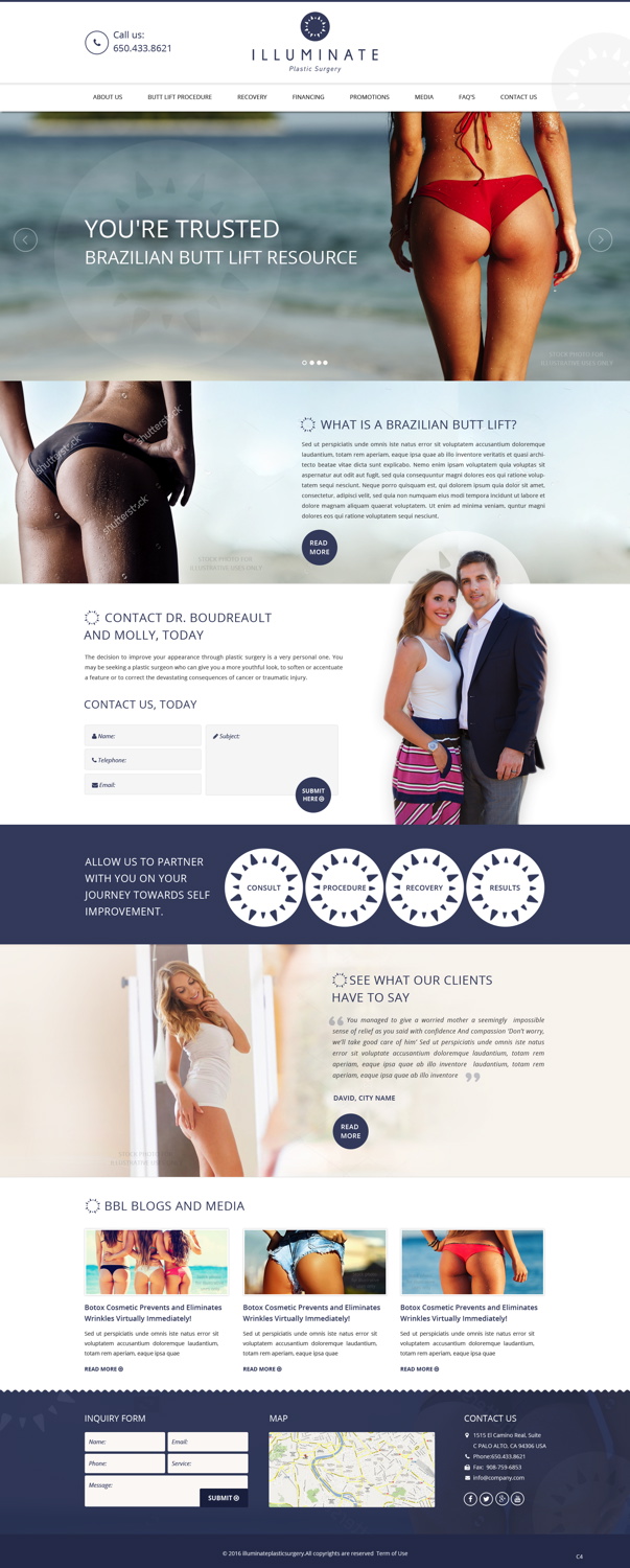 Landing Page Design by pb for Illuminate Plastic Surgery, Inc. | Design #10087201