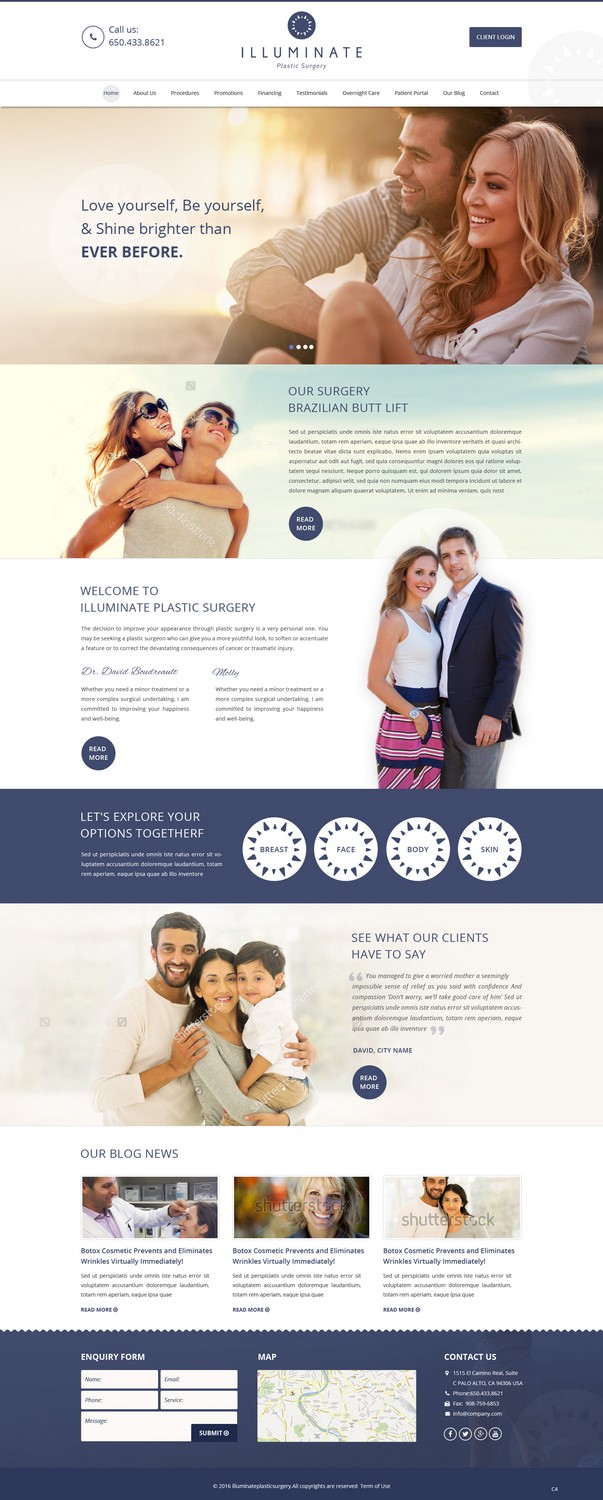 Landing Page Design by pb for Illuminate Plastic Surgery, Inc. | Design #9897116