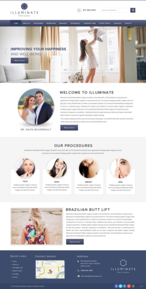 Landing Page Design by pb for Illuminate Plastic Surgery, Inc. | Design: #9897117