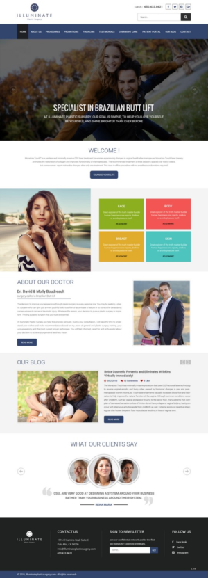 Landing Page-Design von pb für Illuminate Plastic Surgery, Inc. | Design: #9897118