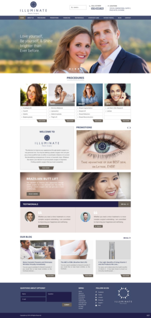 Landing Page-Design von pb für Illuminate Plastic Surgery, Inc. | Design: #9897119