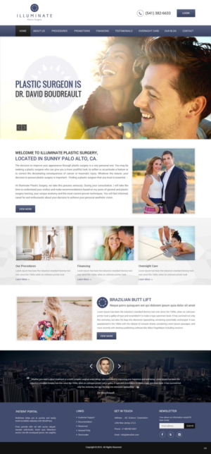Landing Page-Design von pb für Illuminate Plastic Surgery, Inc. | Design: #9897121