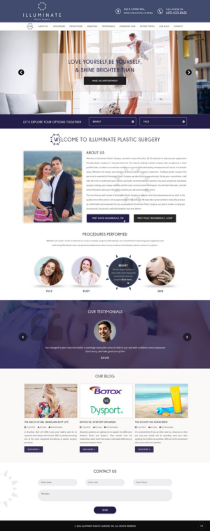 Landing Page-Design von pb für Illuminate Plastic Surgery, Inc. | Design: #9906263