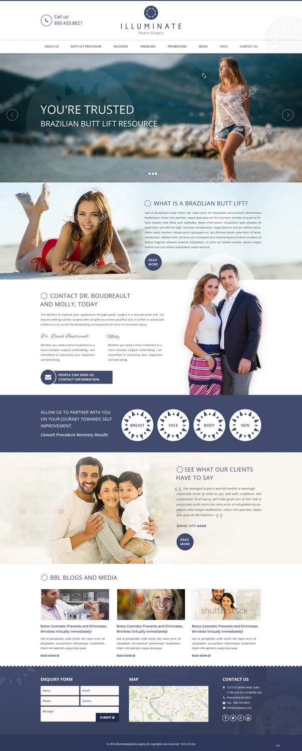 Landing Page Design by pb for Illuminate Plastic Surgery, Inc. | Design #9951918