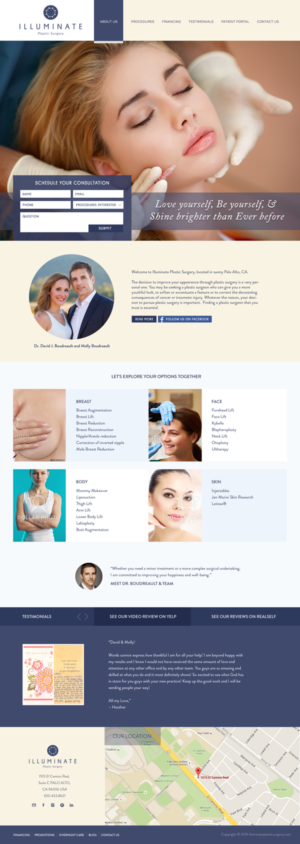 Landing Page Design by bedesign for Illuminate Plastic Surgery, Inc. | Design: #10118990