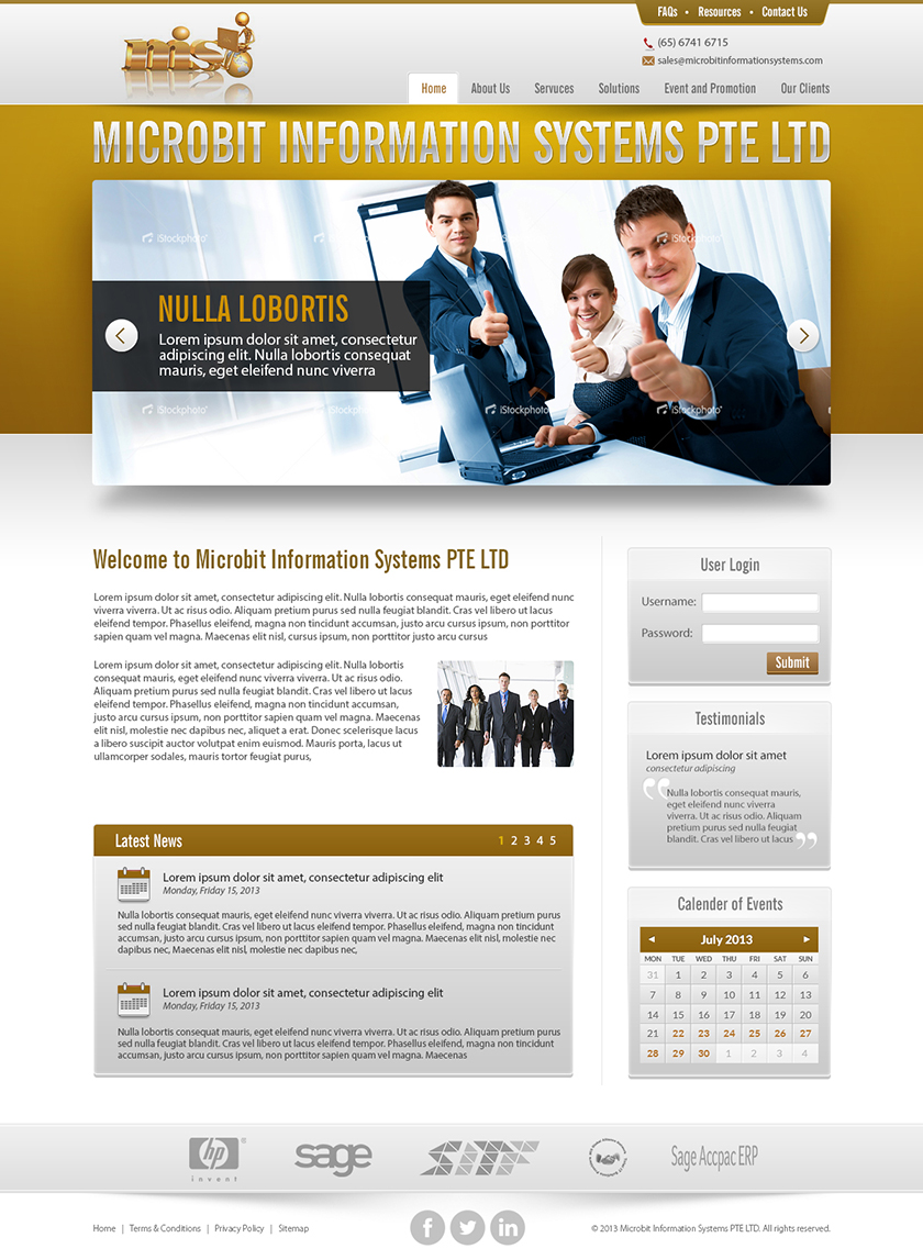 Web Design by Latest Design Ideas for Microbit Information Systems Pte Ltd | Design #2149822