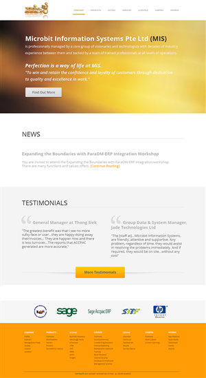 Web Design by gfxr10 for Microbit Information Systems Pte Ltd | Design #2234143