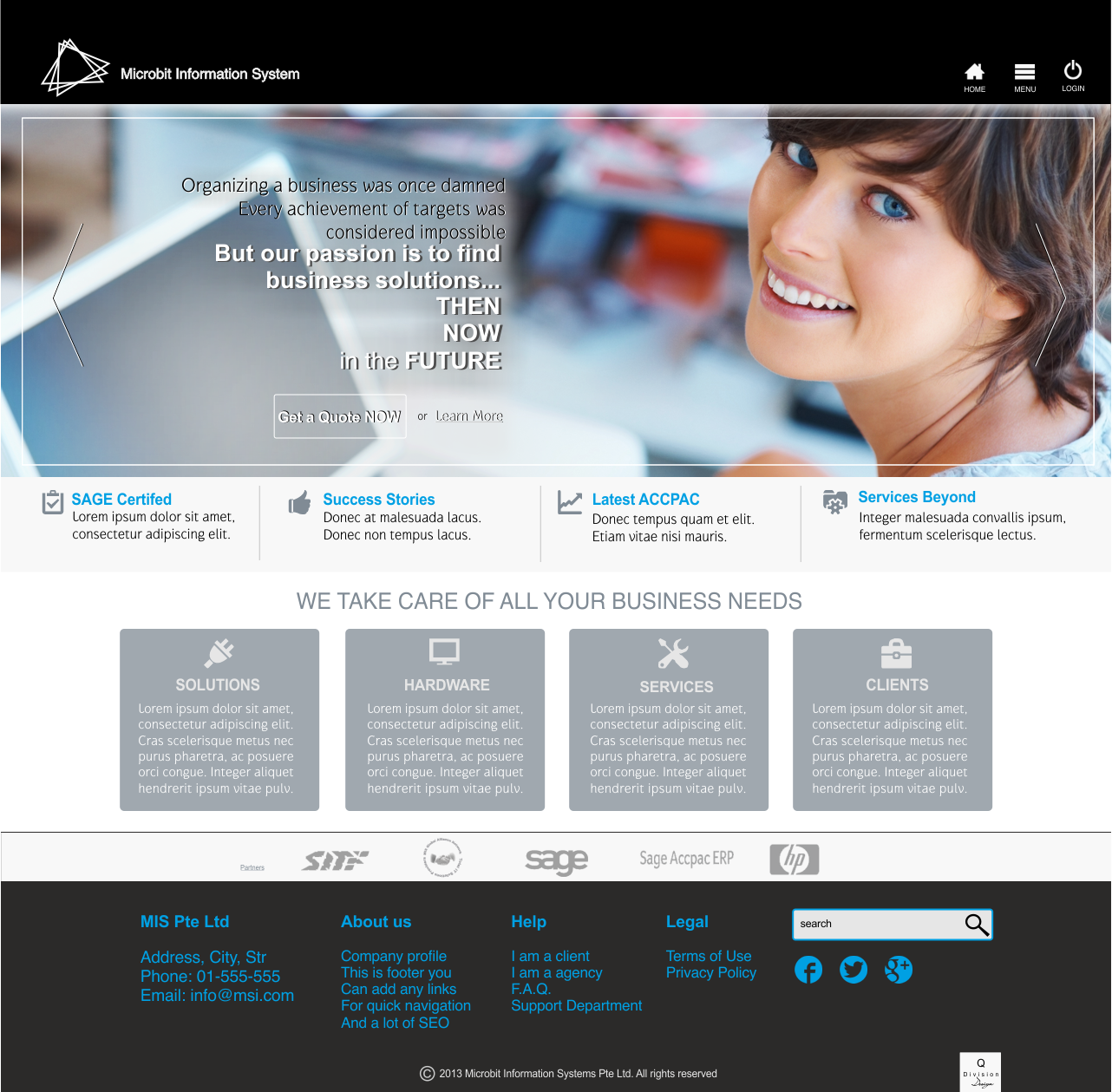 Web Design by Q Division  Design for Microbit Information Systems Pte Ltd | Design #2141054
