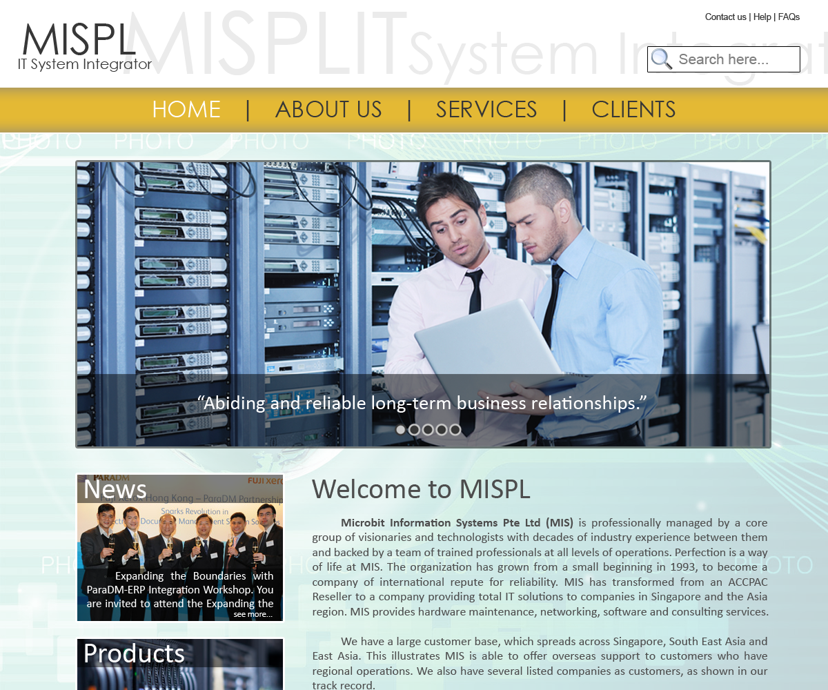 Web Design by harpcab for Microbit Information Systems Pte Ltd | Design #2232768