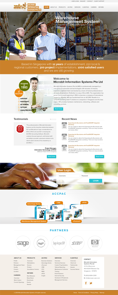 Web-Design von Extantstudio für Microbit Information Systems Pte Ltd | Design #2166508