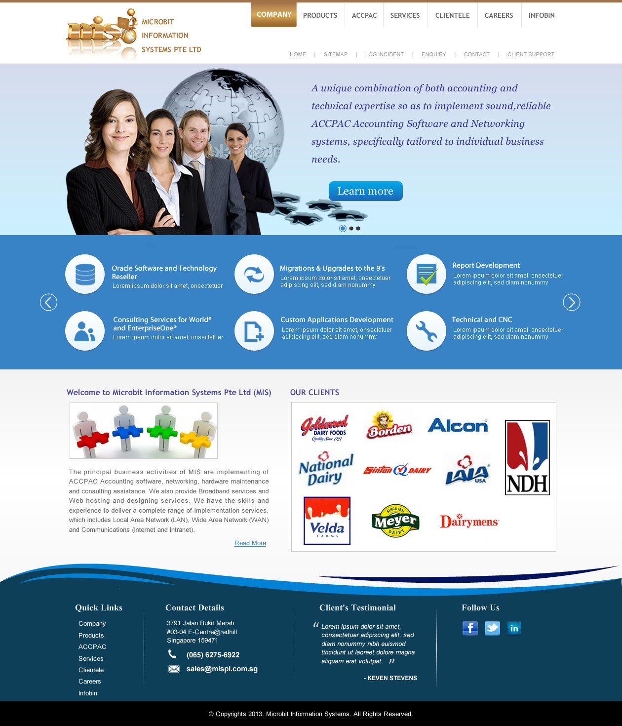 Web Design by Sbss for Microbit Information Systems Pte Ltd | Design #2134839