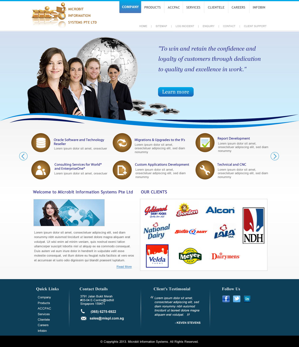 Web Design by Sbss for Microbit Information Systems Pte Ltd | Design #2134848