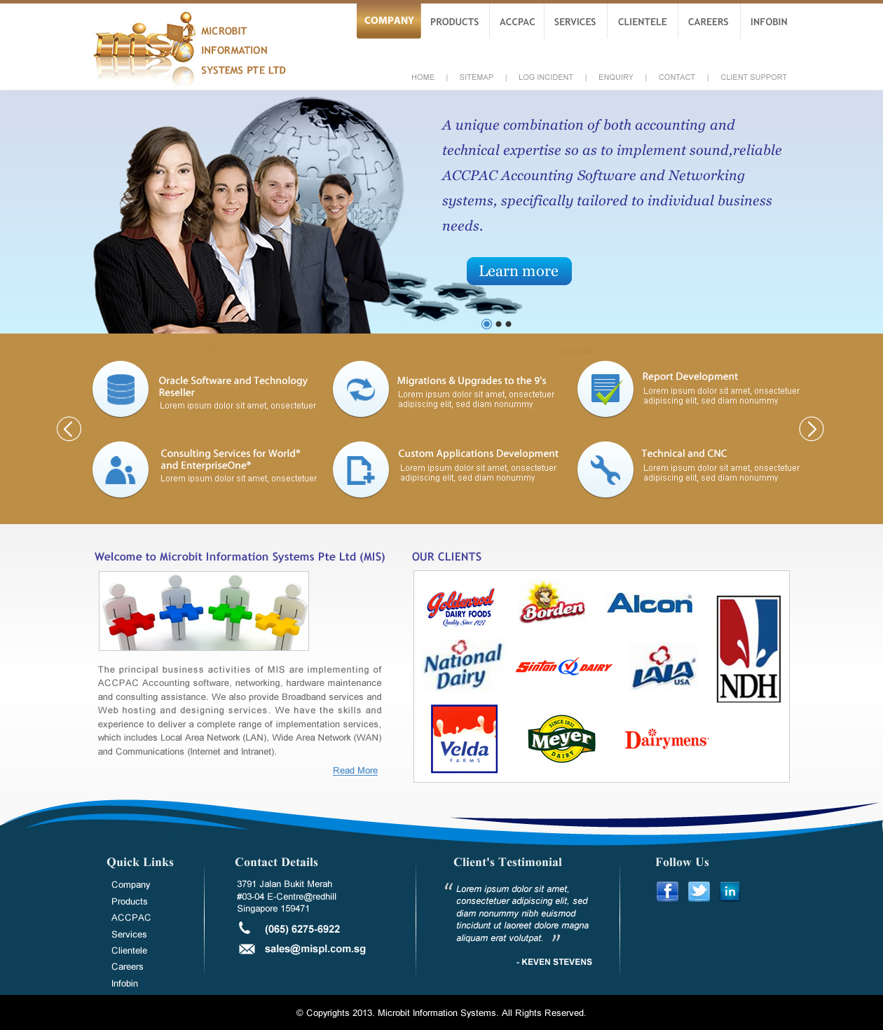 Web Design by Sbss for Microbit Information Systems Pte Ltd | Design #2135220