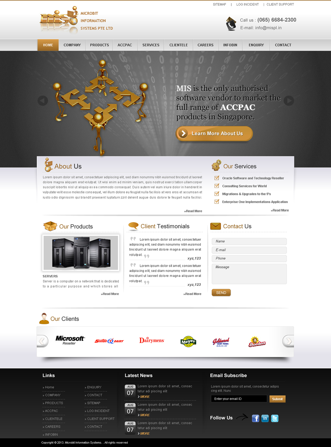 Diseño Web por Sbss para Microbit Information Systems Pte Ltd | Diseño #2153588