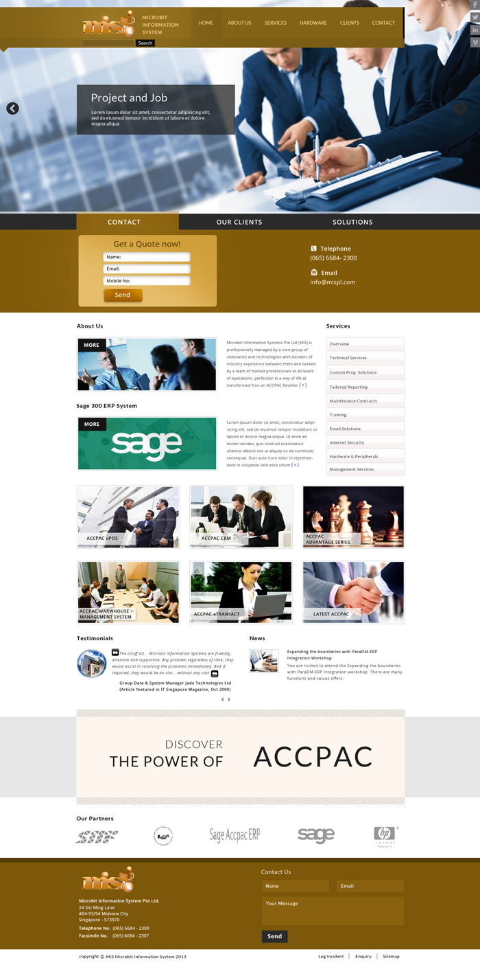 Web Design by Da Miracle for Microbit Information Systems Pte Ltd | Design #2201508