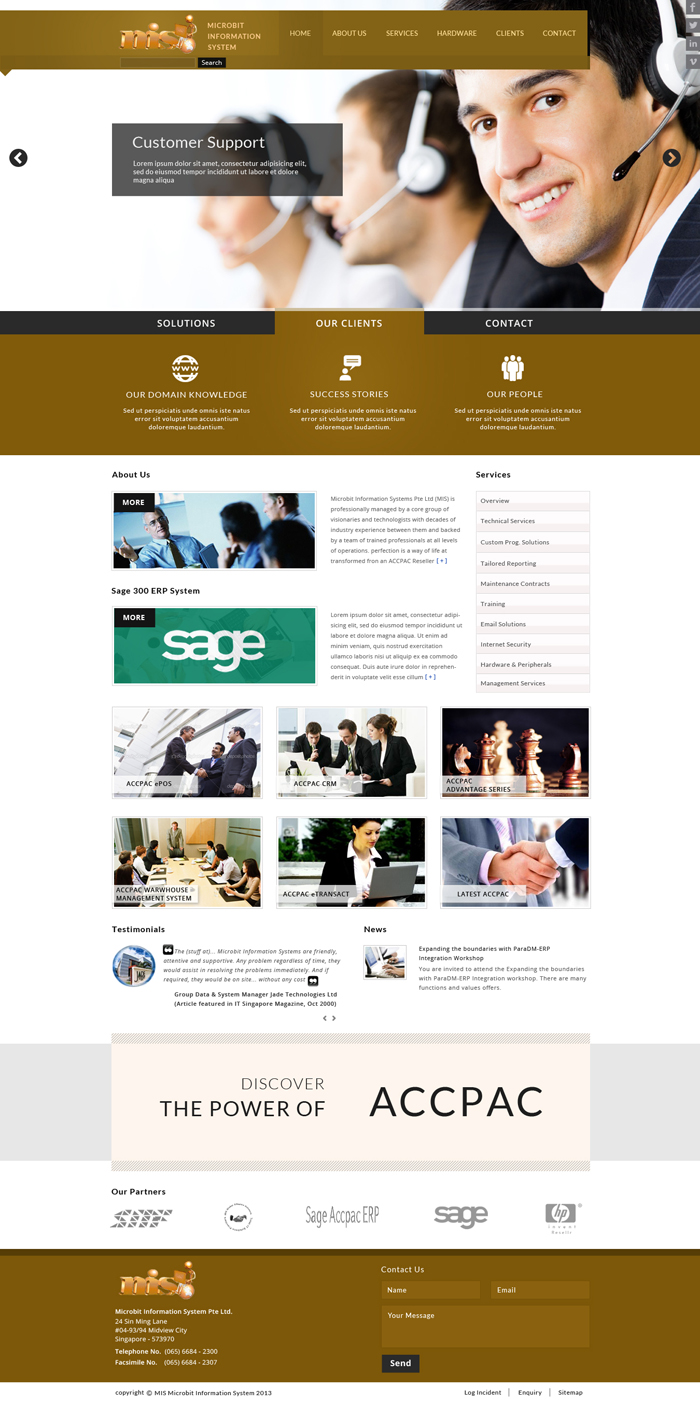Web Design by Da Miracle for Microbit Information Systems Pte Ltd | Design #2201513