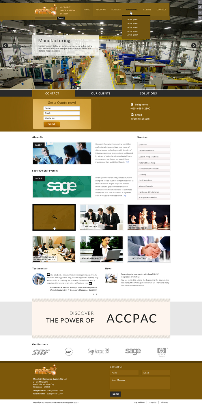 Web Design by Da Miracle for Microbit Information Systems Pte Ltd | Design #2201523
