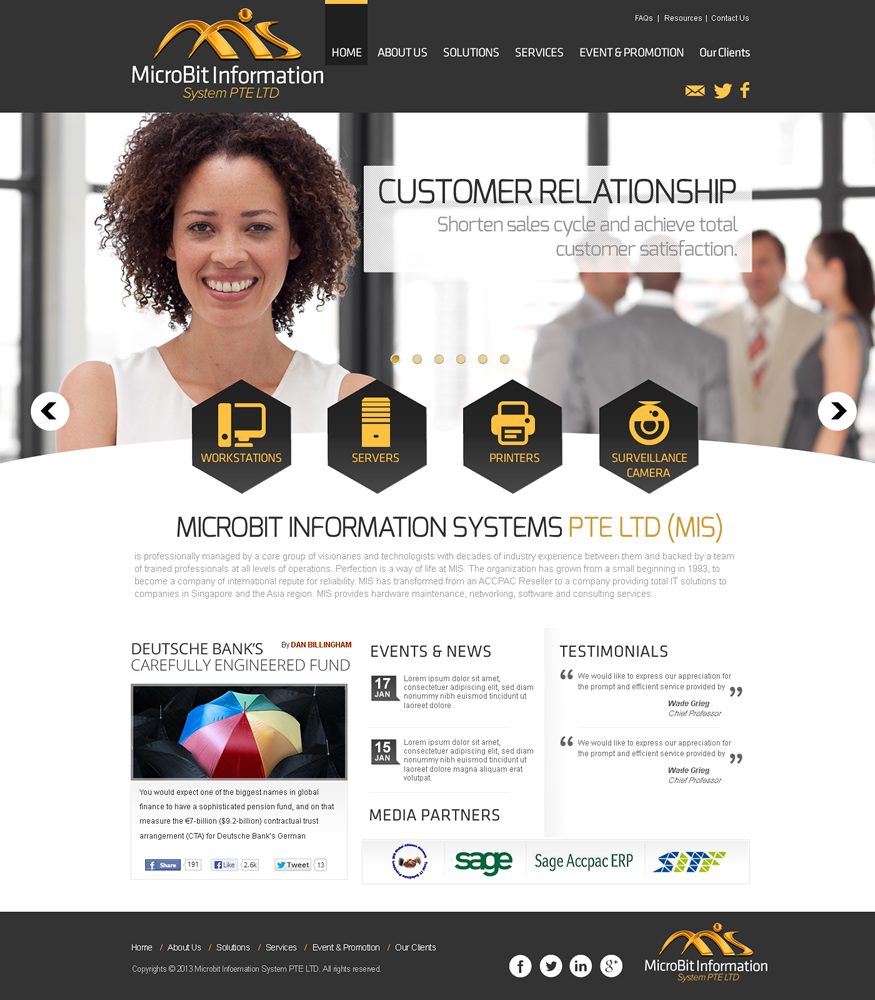Web-Design von Behriatech für Microbit Information Systems Pte Ltd | Design #2161507